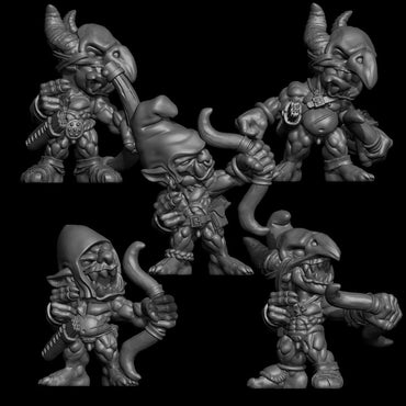 Duncan Shadow - Goblin Nude Barbarians with bows 5-pack