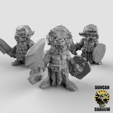 Duncan Shadow - Goblins with swords and shields 5-pack