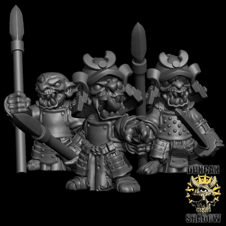 Duncan Shadow - Goblin Samurai with Spear 5-pack
