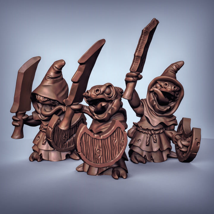 Duncan Shadow - Kobolds with Swords and Shields in Robes 5-pack