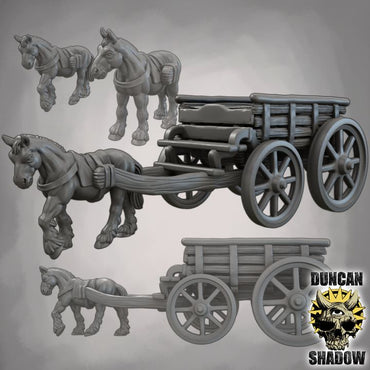 Duncan Shadow - Large wagon with horses