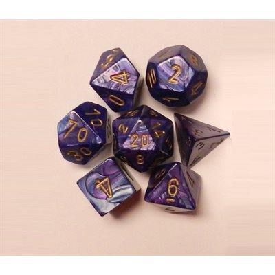 Chessex: Lustrous Polyhedral Purple/Gold