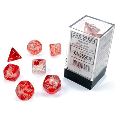 Chessex: Nebula Polyhedral Red/Silver