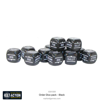 Bolt Action: Order Dice - Black