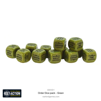 Bolt Action: Order Dice - Green