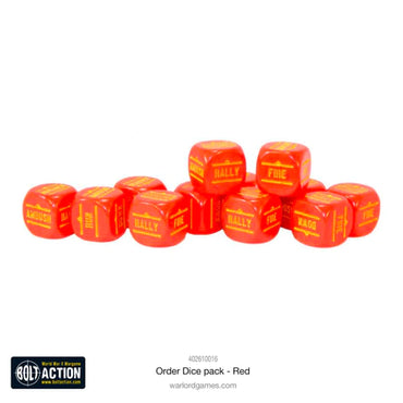 Bolt Action: Order Dice - Red