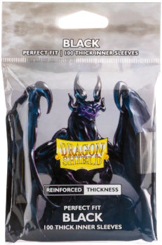 Dragon Shield Perfect Fit Thick Inner Sleeve - Black 100ct