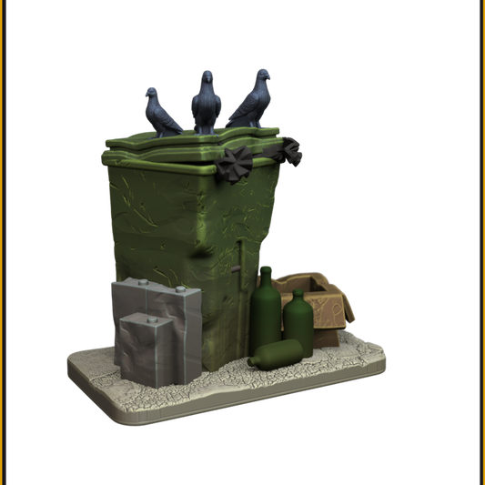 C27 - Trash Can with Pigeons