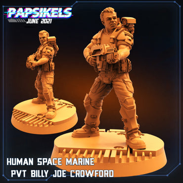 Papsikels - Human Space Marine Pvt Billy Joe Crowford
