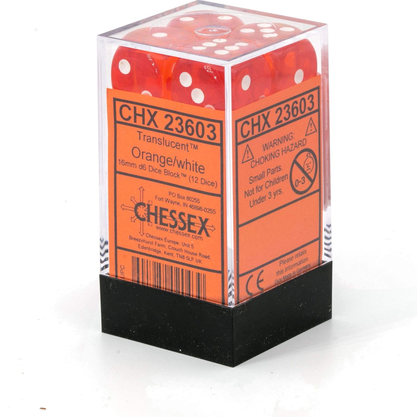 Chessex: Translucent 12d6 Orange/White