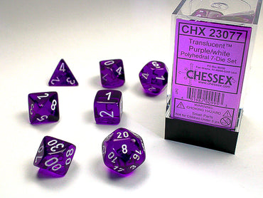 Chessex: Translucent Polyhedral Purple/White