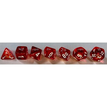 Chessex: Translucent Polyhedral Red/White