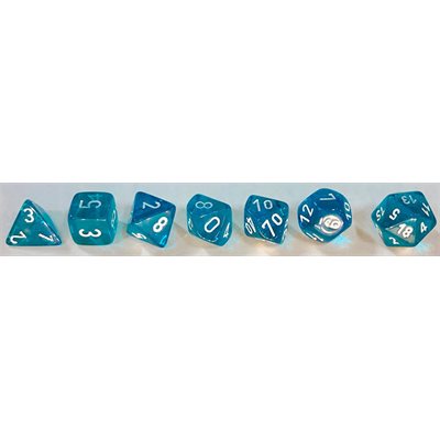 Chessex: Translucent Polyhedral Teal/White