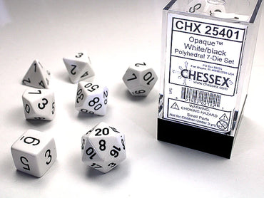 Chessex: Opaque Polyhedral White/Black