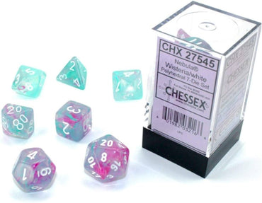 Chessex: Nebula Polyhedral Wisteria/White