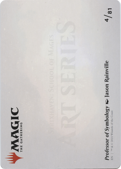 Professor of Symbology // Professor of Symbology (ASTX-004) - Strixhaven Art Series (Borderless) Foil