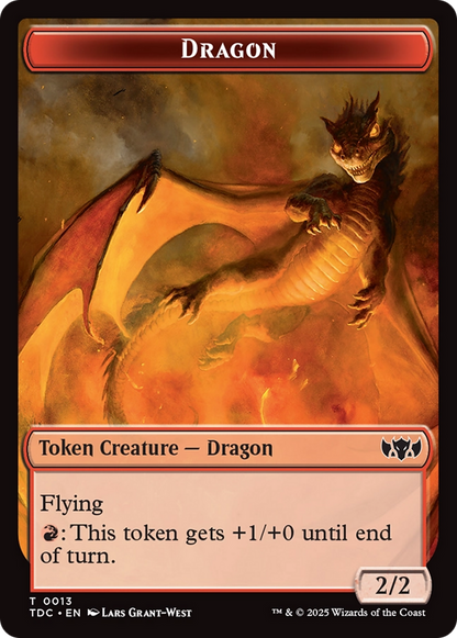 Dragon Egg // Dragon (0013) Double-Sided Token [Tarkir: Dragonstorm Commander Tokens]