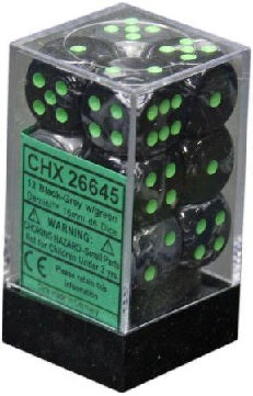 GEMINI 12D6 BLACK-GREY/GREEN 16MM