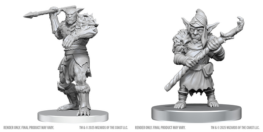 DND UNPAINTED MINIS WV28 BUGBEAR STALKER & GOBLIN HEXER