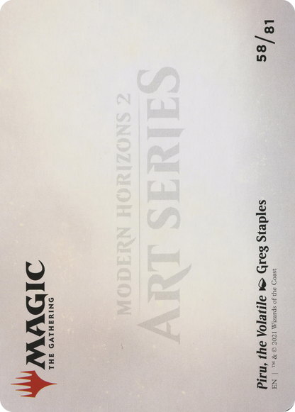Piru, the Volatile // Piru, the Volatile (AMH2-058) - Modern Horizons 2 Art Series (Borderless) Foil