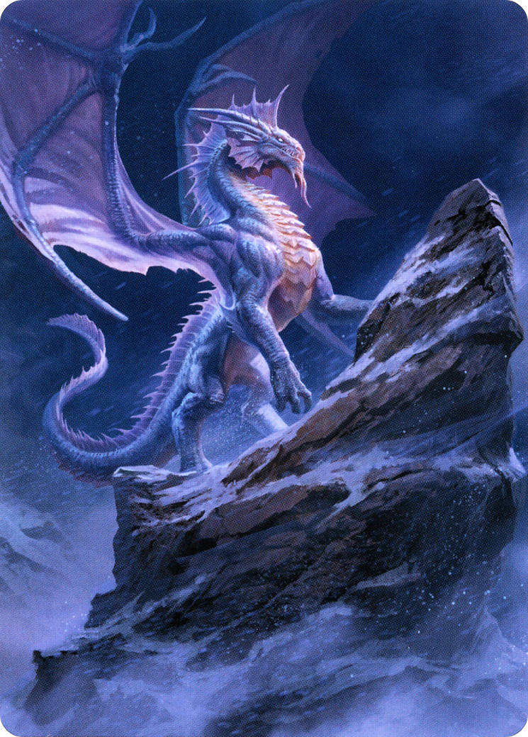 Ancient Silver Dragon // Ancient Silver Dragon (ACLB-006) - Battle for Baldur's Gate Art Series (Borderless) Foil