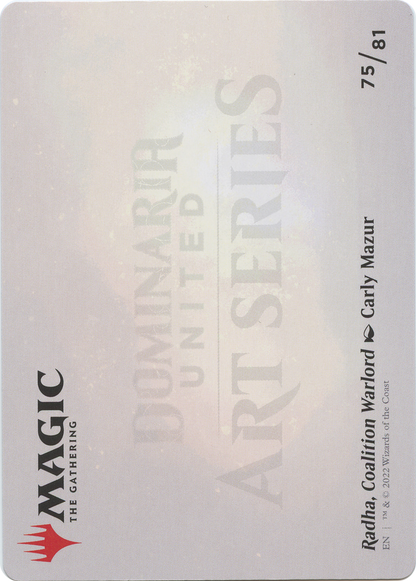 Radha, Coalition Warlord // Radha, Coalition Warlord (ADMU-075) - Dominaria United Art Series (Borderless)