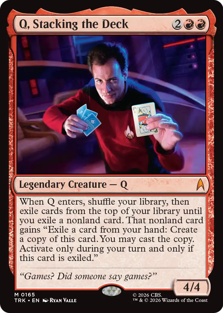 Q, Stacking the Deck [Star Trek]