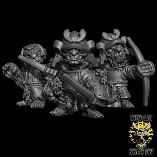 Duncan Shadow - Goblin Samurai with Bows 5-pack