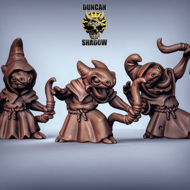 Duncan Shadow - Kobolds with Bows in Robes 5-pack