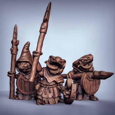 Duncan Shadow - Kobolds with Spears and Shields in Robes 5-pack
