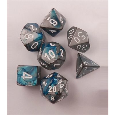 Chessex: Gemini Polyhedral Steel-Teal/White