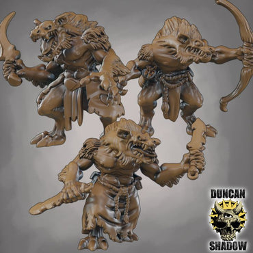Duncan Shadow - Werejackals with weapons 3-pack