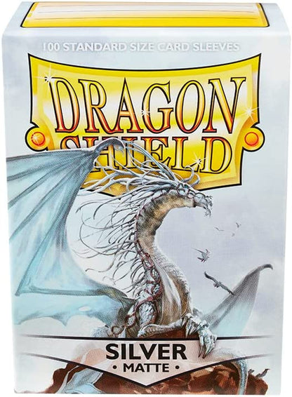 dragon shield matte silver 100 count sleeves
