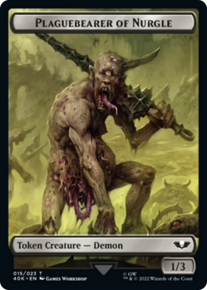 Astartes Warrior // Plaguebearer of Nurgle Double-sided (Surge Foil) [Warhammer 40,000 Tokens]