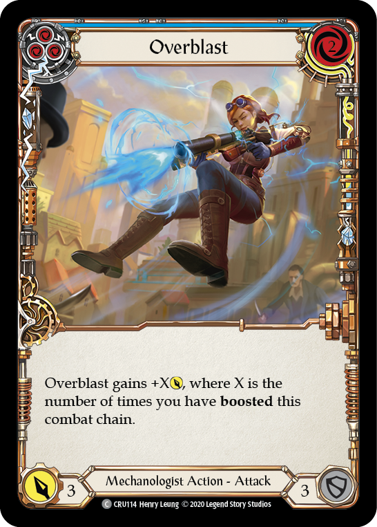 Overblast (Blue) [CRU114] (Crucible of War)  1st Edition Rainbow Foil