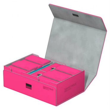 ultimate guard smarthive 400 xenoskin pink card and deck storage box