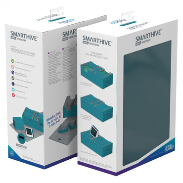 ultimate guard smarthive 400 xenoskin petrol blue card and deck storage box