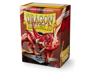 dragon shield matte sleeves ruby 100 count