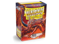 dragon shield matte sleeves red moltanis 100 count