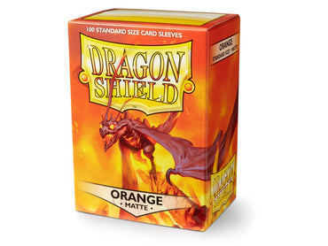 dragon shield matte sleeves orange usaqin 100 count