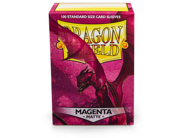 dragon shield matte sleeve magenta fuchsin 100 count