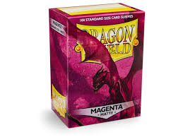 dragon shield matte sleeve magenta fuchsin 100 count