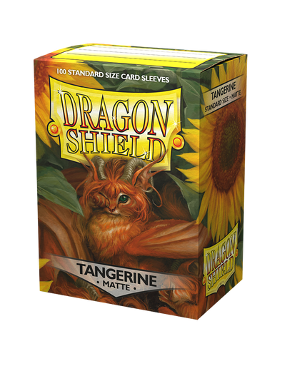 dragon shield matte sleeves tangerine 100 count