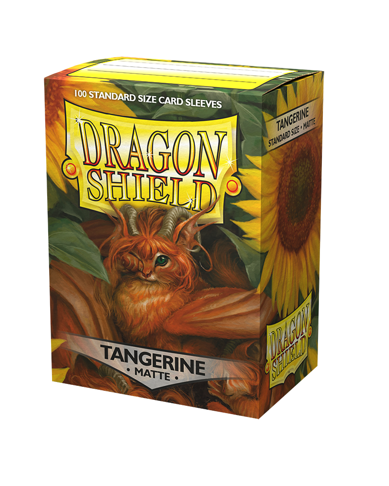 dragon shield matte sleeves tangerine 100 count