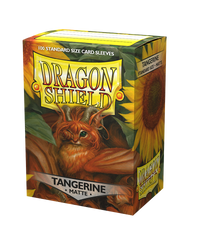 dragon shield matte sleeves tangerine 100 count