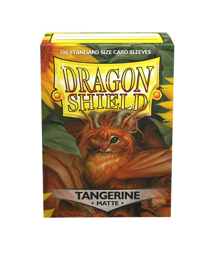 dragon shield matte sleeves tangerine 100 count