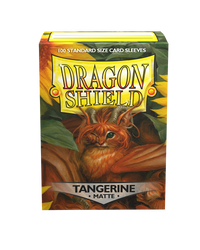 dragon shield matte sleeves tangerine 100 count