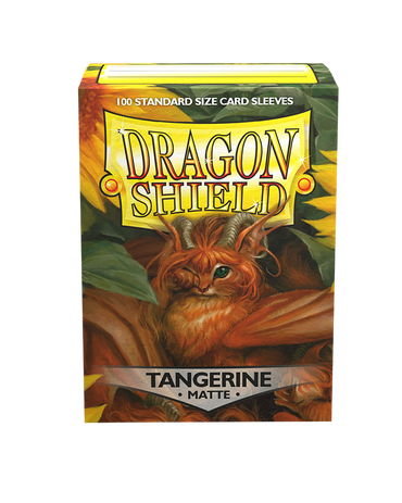 dragon shield matte sleeves tangerine 100 count