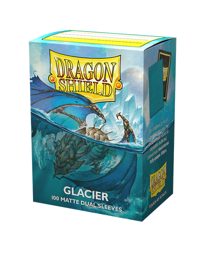 dragon shield matte dual sleeves glacier 100 count