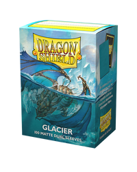 dragon shield matte dual sleeves glacier 100 count